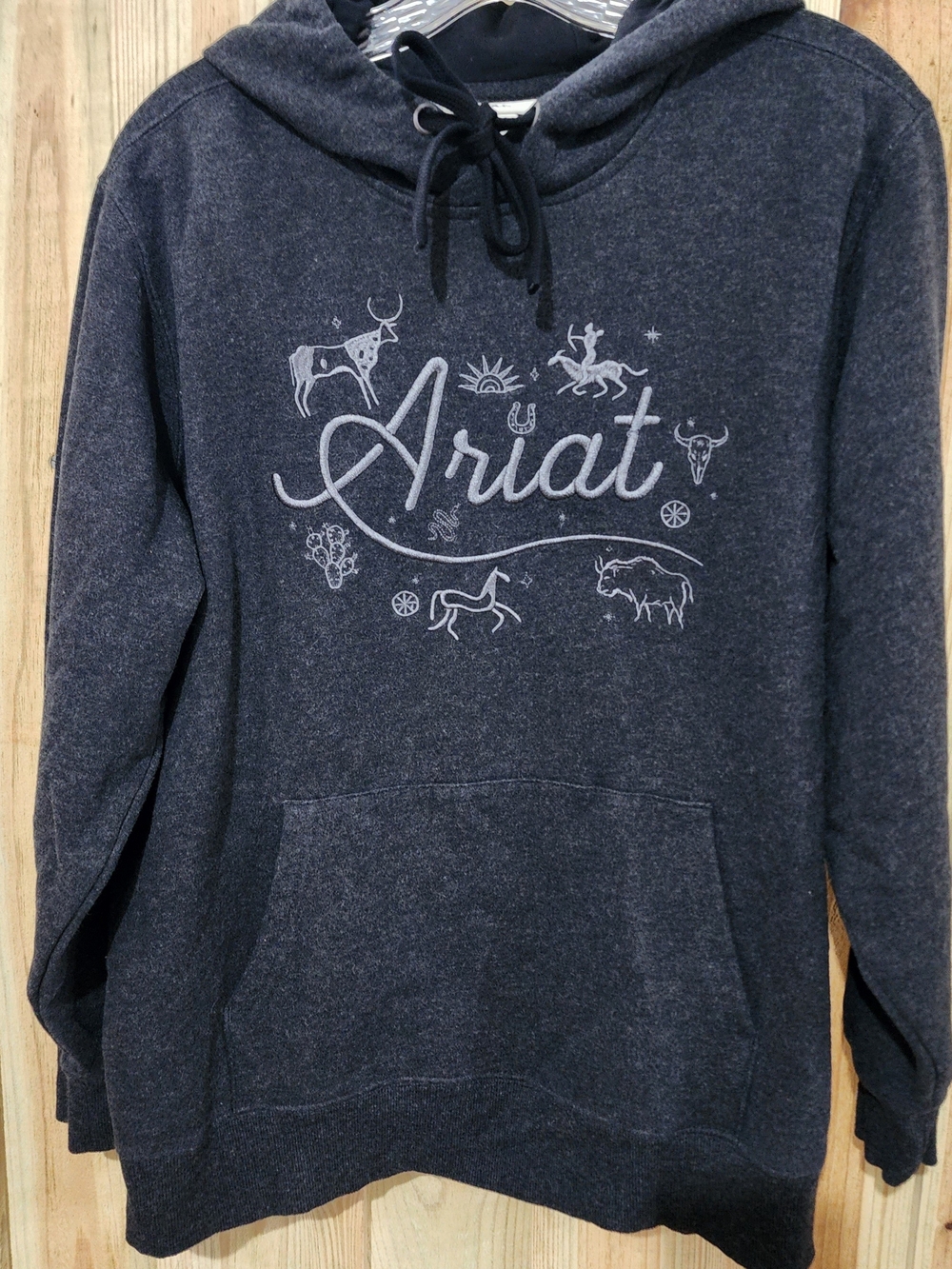 Ariat Crewneck Hoodie with Western Logo.